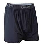 Comfortable Mens Boxers - Cool, Breathable Underwear For Men, Moisture Wicking Silky Soft Guy's Boxer Shorts - Quick Drying Performance Boxers - Chill Boys (LG, Black)