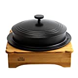 MOOSSE Gamasot Premium Korean Dutch Oven, Rice Pot, Enameled Cast Iron Pot with Lid, Korean Stone Bowl for Induction Cooktop, Stove, Oven, No Seasoning Required (8.7 (22cm))