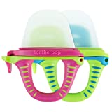 teetherpop No Mess Frozen Baby Teethers, Fill w/Breastmilk, Purees, Smoothies, Juice, USA Made, Medical Grade Materials, Soothie Pacifier, Baby Fruit Feeder, Teething Toys for Teething Relief