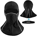 Thermal Balaclava Snowboarding Face Cover for Skiing with Zipper, Windproof Polar Fleece Face Scarf for Winter Walking, Running, Motorcycling