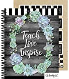 Schoolgirl Style Academic Teacher Planner - Undated Weekly/Monthly Plan Book, Simply Stylish Lesson Planner and Organizer for Classroom or Homeschool (8.4" x 10.9")