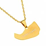 CB Gold Jewelry Somalia Map Pendants Necklaces Silver Color Gold Jewelry For Women Men Unisex Somaliland (gold), G158