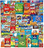 Snack Box Care Package Variety Pack (55 Count) Ultimate Sampler Mixed Box, Cookies Chips Candy Care Package - College Students Office Staff