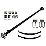 TK 3500 lb Light Duty Single Axle Kit - 3.5K Capacity (89" Hubface - 74" Spring Center(6'4 Frame), 5x4.5 Bolt Pattern)