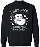 Awkwardstyles I Got Hos in Different Area Codes Sweater Ugly Christmas Crewneck L Black