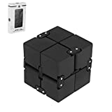 open up to love Infinity Cube Fidget Toy Hand Killing Time Prime Infinite Cube for ADD, ADHD, Anxiety, and Autism Adult(Silicone Black)