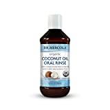 Dr. Mercola, Certified Organic Coconut Oil Oral Rinse, 1 Bottle, 8.12 fl oz (240 mL), Ayurvedic Oil Pulling, non GMO, Soy-Free, Gluten Free