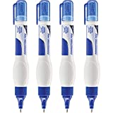 Correction Pen White Out Liquid Pen Multi-Purpose Whiteout with Metal Tip  For School, Office & Home 7 ml Correction Fluid (Pack of 4)  by Enday