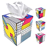 Noseys Super Soft Tissues (3 Cube Boxes, 270 Facial Tissues) - Tissue Box for School, Bathroom, Offices - 3 Pack Eco Friendly Lint-Free Softness (Memphis)