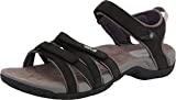 Teva Women's Tirra Leather Sandal,Black,9 M US