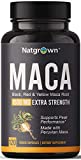 Organic Maca Root Powder Capsules 1500 mg with Black + Red + Yellow Peruvian Maca Root Extract Supplement for Men and Women - Vegan Pills