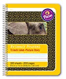 Pacon Primary Composition Spiral Book 1/2-in. and Picture Story Ruled, 100 Sheets, Yellow (2430)