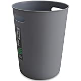 EILRAMIR Small Trash Can Round Plastic Wastebasket, Garbage Container Bin (Grey, 7.7"*10.2")