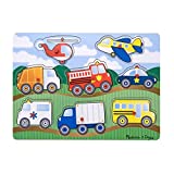 Melissa & Doug Vehicles Wooden Peg Puzzle (8 pcs)