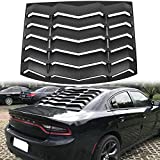 Bonbo Rear Window Louver Windshield Sun Shade Cover in GT Lambo Style ABS for Dodge Charger 2011-2021 SXT/GT/RT/RT Scat Pack/Scat Pack Widebody/SRT Hellcat Widebody Custom Fit (Matte Black)