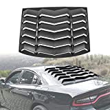LE-JX Matte Black Rear Window Louver Cover, Lambo Style Custom Fit All Weather ABS Compatible with 2011-2021 Dodge Charger SXT /GT /RT /RT Scat Pack /Scat Pack Widebody /SRT Hellcat Widebody