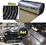 LINGDA 21.53 SqFT 10mm Heat Shield Thermal Sound Insulation Proofing Deadener Mat Car Noise Control Acoustic Dampening Moistureproof Waterproof (40"X80")