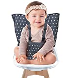 Portable Baby High Chair Safety Seat Harness for Toddler, Baby Travel Essential Easy High Booster Seat Cover for Infant Eating Feeding Camping with Adjustable Straps Shoulder Belt,Holds Up to 38lbs.