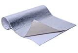 HANSWAY Aluminized Heat Shield Thermal Barrier Adhesive Backed Heat Mat 12''X24''