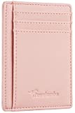 Travelambo Front Pocket Wallet Minimalist Leather Slim Wallet RFID Blocking Medium Size(VP Pink)