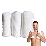 100% Cotton Gym Hand Towel -3 Pack for Exercise,Sport, Work Out, Sweat, Hiking ,spa, Basketball, Machine Washable White Perfect for Men and Women Super Absorbent Plus Bonus Gym Bag