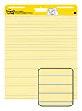 Post-it Super Sticky Easel Pad, 25 in x 30 in Sheets, Yellow Paper with Lines, 30 Sheets/Pad, 2 Pads/Pack, Great for Virtual Teachers and Students (561)