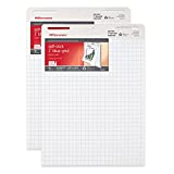 Office Depot Brand Bleed Resistant Self-Stick Easel Pads, 25" x 30", 40 Sheets, 30% Recycled, White, Pack Of 2