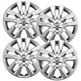 Hubcaps - Premium Quality 16 inch Silver Hubcaps / Wheel Covers fits 2013 2014 2015 2016 2017 and 2018 Nissan Altima, Heavy Duty Construction (Set of 4) (53088AMS-4)