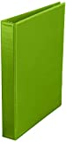 Amazon Basics 1 Inch, 3 Ring Binder, Round Ring, Customizable View Binder, Green, 12-Pack