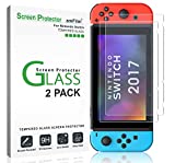 amFilm Tempered Glass Screen Protector for Nintendo Switch 2017 (2-Pack)