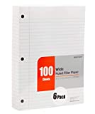 Mintra Office Filler Paper (Wide Ruled, 600 Sheets (6pks of 100))