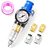 TAILONZ PNEUMATIC 1/4 Inch NPT AFR2000 Air Filter Pressure Regulator Kit0 to 145 Psi Air Tool Compressor Filter with Gauge