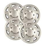Hubcaps.com - Premium Quality 16" Silver Hubcaps/Wheel Covers fits Ford Van, One-Piece Heavy Duty Construction (Set of 4)