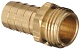 Dixon BCM76 Brass Hose Fitting, Machined Coupling, 3/4" GHT Male x 3/4" Hose ID Barbed