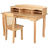 KidKraft Avalon Wooden Children's Desk with Hutch, Chair and Storage - Natural, Gift for Ages 5-10