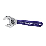 Klein Tools D86934 Adjustable Wrench, Forged with Slimmer Jaw and a High Polish Chrome Finish, 6-inch