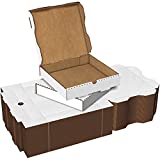 White Cardboard Pizza Boxes, Takeout Containers - 10 x 10 Pizza Box Size, Corrugated, Kraft  50 Pack