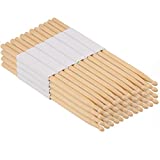 ZEONHAK 24 Pairs 5A Maple Wood Tip Drumstick, Wooden Drum Sticks for Kids and Adults