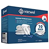 Vacwel 10-Pack, Variety - 5x XXL + 5x Jumbo Vacuum Storage Bags for Bedding Storage & Winter Clothes Storage- (47 x 35) XXL + (43 x 30) Jumbo - Vacuum Sealer Bags for Blankets Storage (10-Bags Pack)