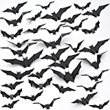 72pcs 3D Bats Halloween Decoration Party Supplies Black Bats Halloween Eve PVC Wall Sticker DIY Home Window Decor Set 4 Size MANBEIYA