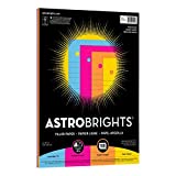 Astrobrights Filler Paper, 8" x 10 1/2", Wide Ruled, 20 Lb, FSC Certified, Assorted Colors, Pack of 100 Sheets