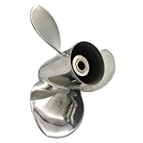 ARKDOZA 9.9/12/15/18/20HP RH Dia 9.25 inch Props for TOHATSU&Nissan Stainless Steel Propeller (9.25 (Dia) x 10 (Pitch))