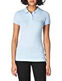 Lee womens Stretch Pique Polo Shirt, Light Blue, Large US