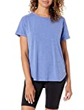 Amazon Essentials Women's Studio Relaxed-Fit Lightweight Crewneck T-Shirt, Bright Blue Heather, X-Large