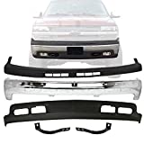 New Front Bumper Chrome Steel + Upper Textured + Lower Valance Air Deflector Primed + Outer Brace Bracket Driver & Passenger Side For 1999-2002 Chevrolet Silverado 1500 / 2000-2006 Tahoe Suburban