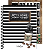 Schoolgirl Style Industrial Cafe Teacher Planner, Undated Weekly & Monthly Planner, Lesson Plan Book With Checklists, Planner Stickers for Classroom or Homeschool (8 in. x 11 in.)