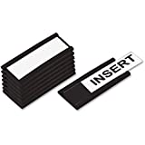 MasterVision FM1310 Magnetic Data Card Holders, 1 x 2 Inches, Black, Pack of 25 Holders