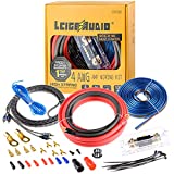 LEIGESAUDIO 4 Gauge Amp Wiring Kit Ture 4 AWG Amplifier Installation Wiring Kit - Car Subwoofer Wiring Kit Helps You Make Connections and Brings Power to Your Radio, Subwoofer and Speakers