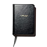 Milimetrado - Original 1000 pages vintage style notebook, black with gold letters