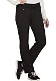 Cherokee Infinity Women Scrubs Pant Mid Rise Tapered Leg Drawstring CK100A, S, Black